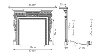 Knightsbridge Cast Iron Fire Surround