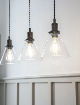 Trio Of Hoxton Cone Pendant Light