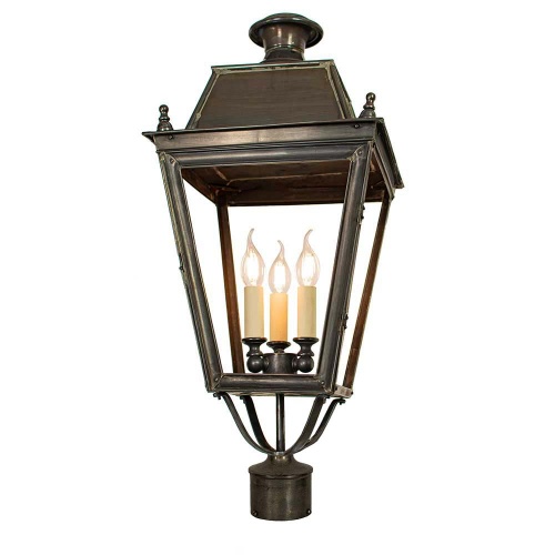 Balmoral with 3″ Post Mount Large With Three Light Cluster