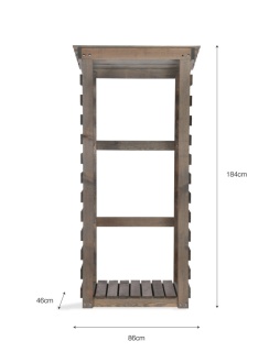 Aldsworth Log Store Single Natural