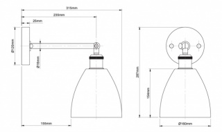 Potter Clear Glass Wall Light