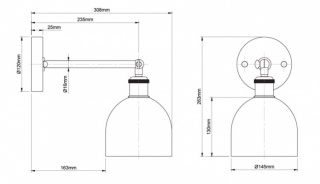 Larkin Clear Glass Wall Light