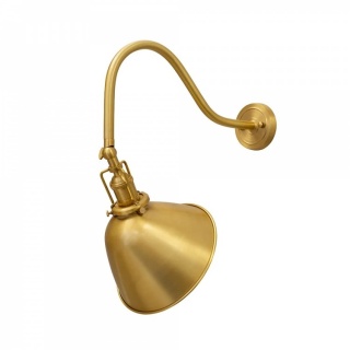 Claridge Lacquered Aged Brass Adjustable Reading Wall Light