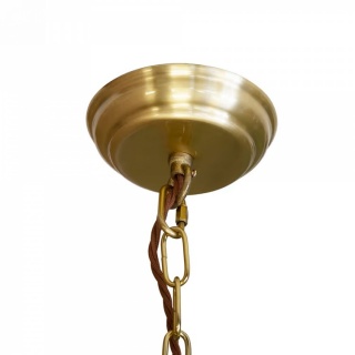 London Lantern Pendant Light Crossbar Medium Brass