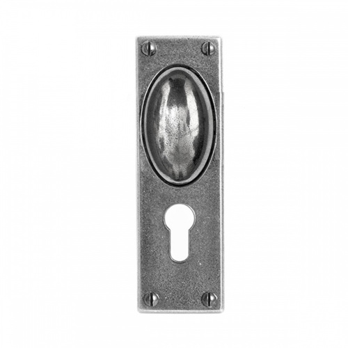 Finesse Lincoln Pewter Door Knob on Backplate