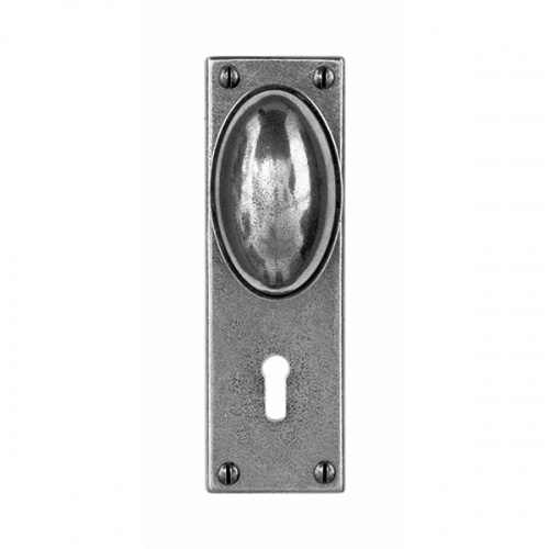 Finesse Lincoln Pewter Door Knob on Backplate