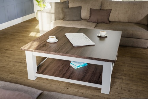 Square Legged Coffee Table With Shelf