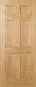 Regency 6 Panel Oak Door Fire or Standard - Pre Finished