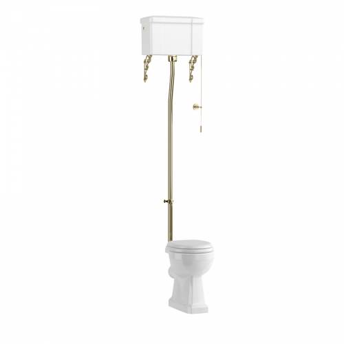 Standard High Level WC with Dual Flush Ceramic Cistern