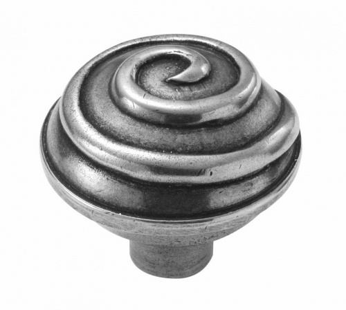 Finesse Swirl Pewter Cabinet Knob