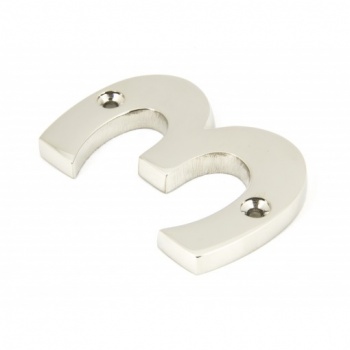 Polished Nickel Door Numbers 0-9