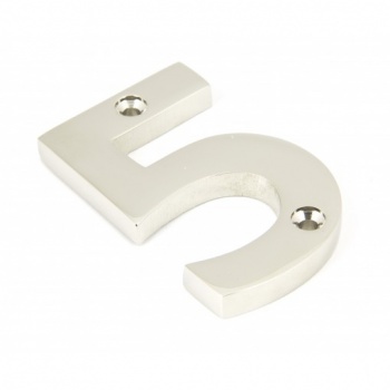 Polished Nickel Door Numbers 0-9