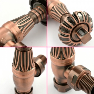 Buckingham Thermostatic Radiator Valve - Antique Copper (TRV)