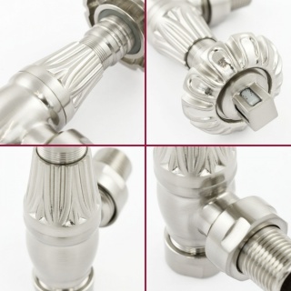 Buckingham Thermostatic Radiator Valve - Satin Nickel (TRV)