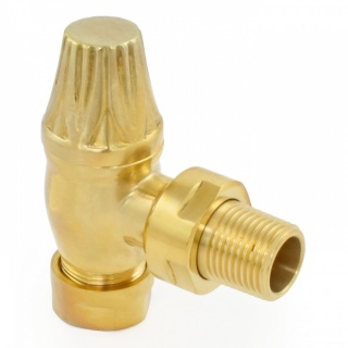 Buckingham Thermostatic Radiator Valve - Un-Lacquered Brass (TRV)