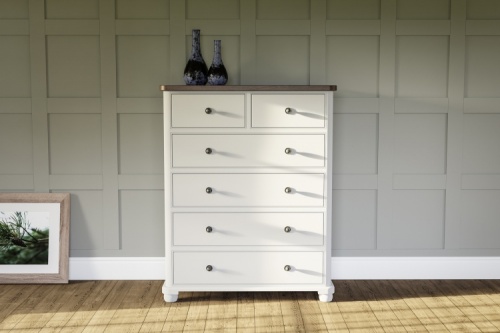 Two Over Four Chest of Drawers (Round End)