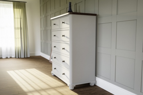 Two Over Four Chest of Drawers (Round End)