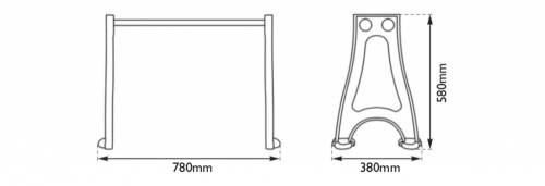 Basin Cube Cast Iron Legs - Pair