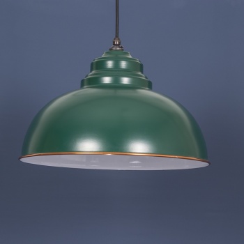 Racing Green and White Harborne Pendant