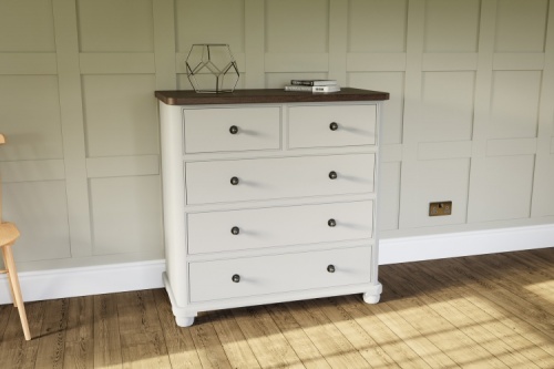 Two Over Three Chest of Drawers (Round End)