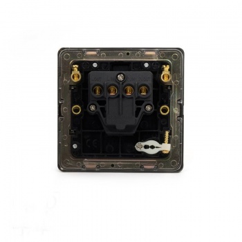 Aged Brass 1 Gang Flex Outlet 20 Amp Switch with Black Insert