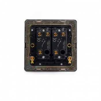 Aged Brass 2 Gang 2 Way Dolly Switch