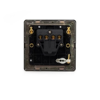 Matt Black 20A 1 Gang DP Switch Flex Outlet Black Insert Screwless