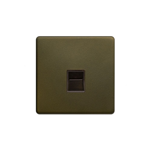 Bronze 1 Gang Tel Secondary Socket,BT Screwless