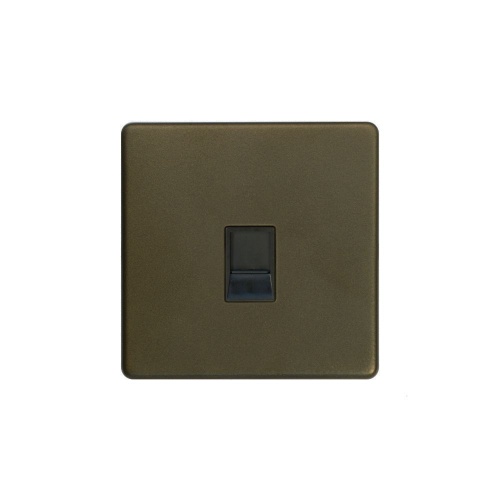 Bronze 1 Gang Data Socket RJ45 Cat5/6 Screwless