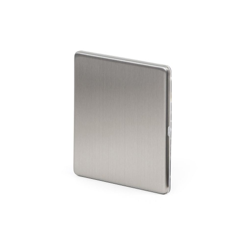 Brushed Chrome Luxury metal Single Blanking Plates