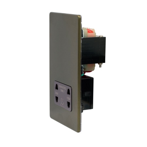 Bronze Shaver Socket 230/115V Screwless