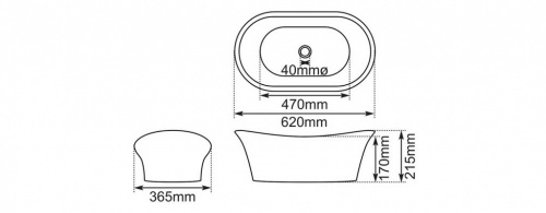 Nickel Freestanding Bateau Basin - Nickel Interior