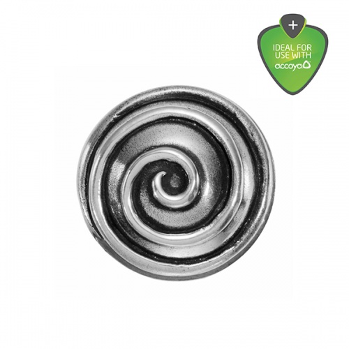 Finesse Swirl Pewter Door Knob on Round Rose