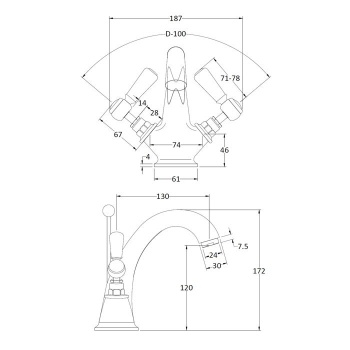 BC Designs Victrion Lever Mono Basin Mixer