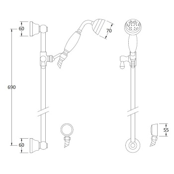 BC Designs Victrion Slide Rail Kit and Handset