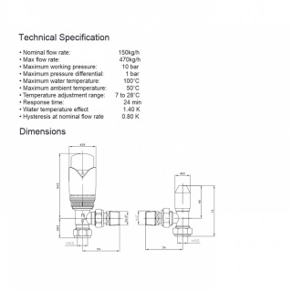 Wave TRV Angled Wheel-Head & Lock-Shield - Black Nickel