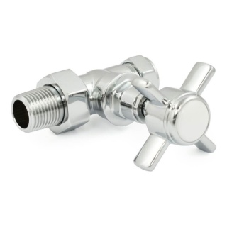 Belgravia Manual Cast Iron Radiator Valves Chrome (Straight)