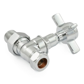 Belgravia Manual Cast Iron Radiator Valves Chrome (Straight)