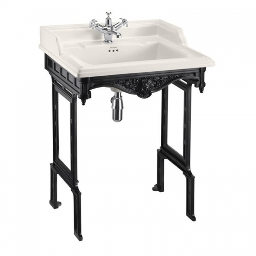 Classic 65cm Basin & Black Aluminium Basin Stand