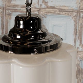 Glasshouse Nickel Opal Pendant Light - The Schoolhouse Collection