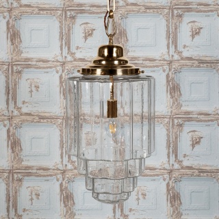 Glasshouse Polished Brass Clear Pendant Light - The Schoolhouse Collection