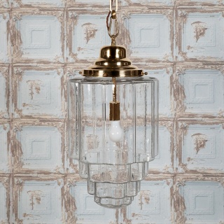 Glasshouse Polished Brass Clear Pendant Light - The Schoolhouse Collection