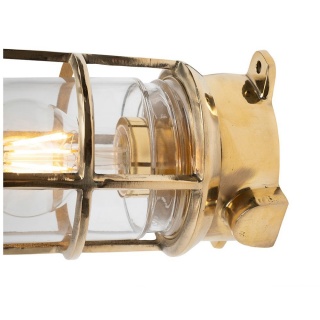 Kemp Polished Brass Grid IP65 Ceiling Light - The Outdoor & Bathroom Collection