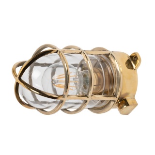 Kemp Polished Brass Grid IP65 Ceiling Light - The Outdoor & Bathroom Collection