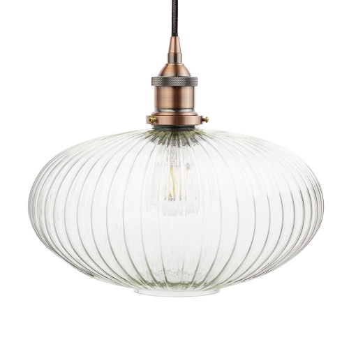 Henley Ellipse Fluted Glass Pendant Light