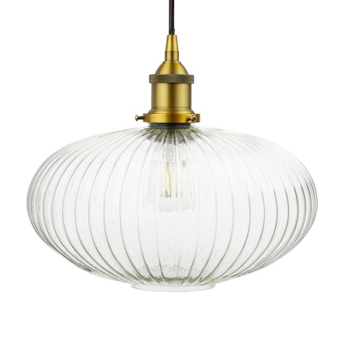 Henley Ellipse Fluted Glass Pendant Light