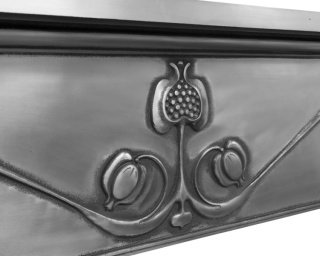 Art Nouveau Cast Iron Fireplace Surround