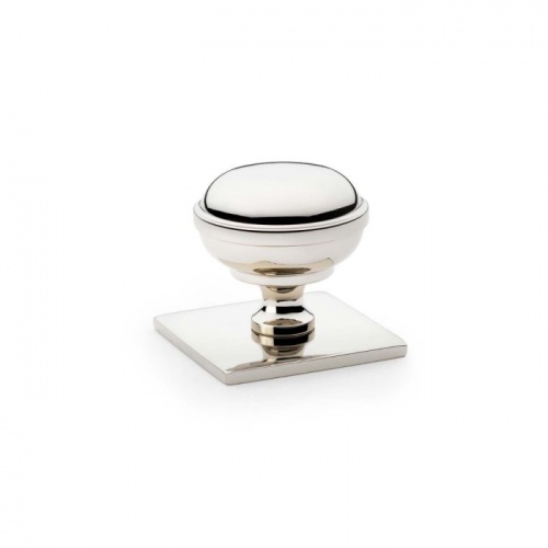 Alexander and Wilks Quantock Cupboard Knob on Square Backplate