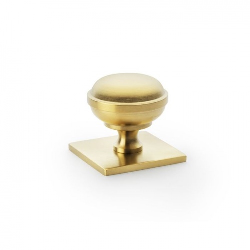 Alexander and Wilks Quantock Cupboard Knob on Square Backplate