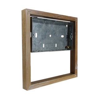 Classic Wood 18mm Surface Mounting Wall Box for 4G Bakelite in Limed Oak